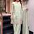 Seg-green embroidered crepe salwar suit