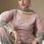 Pink and grey embroidered georgete  sharara style suit