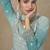 Sky-blue embroidered georgete sharara style suit