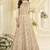 Off-white embroidered georgette anarkali suit