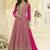 Pink embroidered georgete anarkali suit