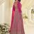 Pink embroidered georgete anarkali suit