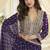 Purple embroidered georgete anarkali suit