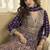Purple embroidered georgete anarkali suit