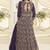 Purple embroidered georgete anarkali suit