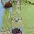 Green chinon suit with embroidery & diamond work
