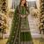 Mehendi faux georgette suit with embroidery & moti work