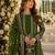 Mehendi faux georgette suit with embroidery & moti work