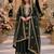 Mehendi silk suit with embroidery & diamond work