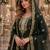 Mehendi silk suit with embroidery & diamond work