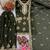 Mehendi silk suit with embroidery & diamond work