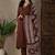 Women's Brown Printed Kurta Pant Set with Printed Dupatta
