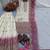 Purple & white georgette suit with embroidery & sequin work