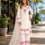 White silk suit with thread embroidery work