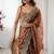 Women's satin silk saree with elegant lace border party wear designer saree