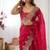 Women's satin silk saree with elegant lace border party wear designer saree