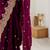 Women's satin silk saree with elegant lace border party wear designer saree