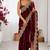 Women's satin silk saree with elegant lace border party wear designer saree