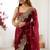 Women's satin silk saree with elegant lace border party wear designer saree