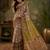 Women linen cream & brown kalamkari bollywood saree