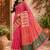 Women linen baby pink folk figurines bollywood saree