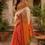 Women linen multicolor floral bollywood saree