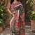 Women linen black kalamkari bollywood saree