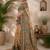 Women linen beige madhubani bollywood saree