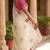 Women silk blend cream embroidery bollywood saree