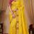 Women silk blend cream embroidery bollywood saree