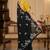 Women gorgette black embroidery bollywood saree