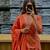 Women's Orange Bandhani Printed Kurta Pant Set with Dupatta