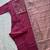 Women's  deep pink embroidered straight kurta pant set with scalloped dupatta
