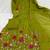 Women embroidered cotton blend a-line kurta set with pants and scalloped dupatta