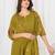 Women embroidered cotton blend a-line kurta set with pants and scalloped dupatta