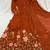 Women embroidered cotton blend a-line kurta set with pants and scalloped dupatta