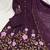 Women embroidered cotton blend a-line kurta set with pants and scalloped dupatta