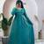 teal silk embroidered festive anarkali suit