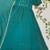 teal silk embroidered festive anarkali suit
