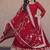 Deep red georgette anarkali gown suit