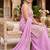 Lavender purple zari embroidered kurta set with palazzo and dupatta