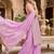 Lavender purple zari embroidered kurta set with palazzo and dupatta