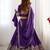 Wine Embroidered Silk Lehenga Choli with Heavy Golden Threadwork & Dupatta