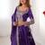 Wine Embroidered Silk Lehenga Choli with Heavy Golden Threadwork & Dupatta