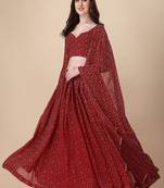 Women's Bandhani Print Georgette Lehenga Choli with Dupatta | Traditional Ethnic Party Wear Lehenga Set