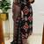 Black staright cotton kurta pant with dupatta