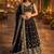 Designer Black Sequins Embroidered Lehenga Set