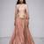 Blush Pink Embroidered Crepe Indo Western Lehenga Set