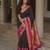 Black silk blend printed saree