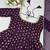 Purple jacquard mirror flared gown set